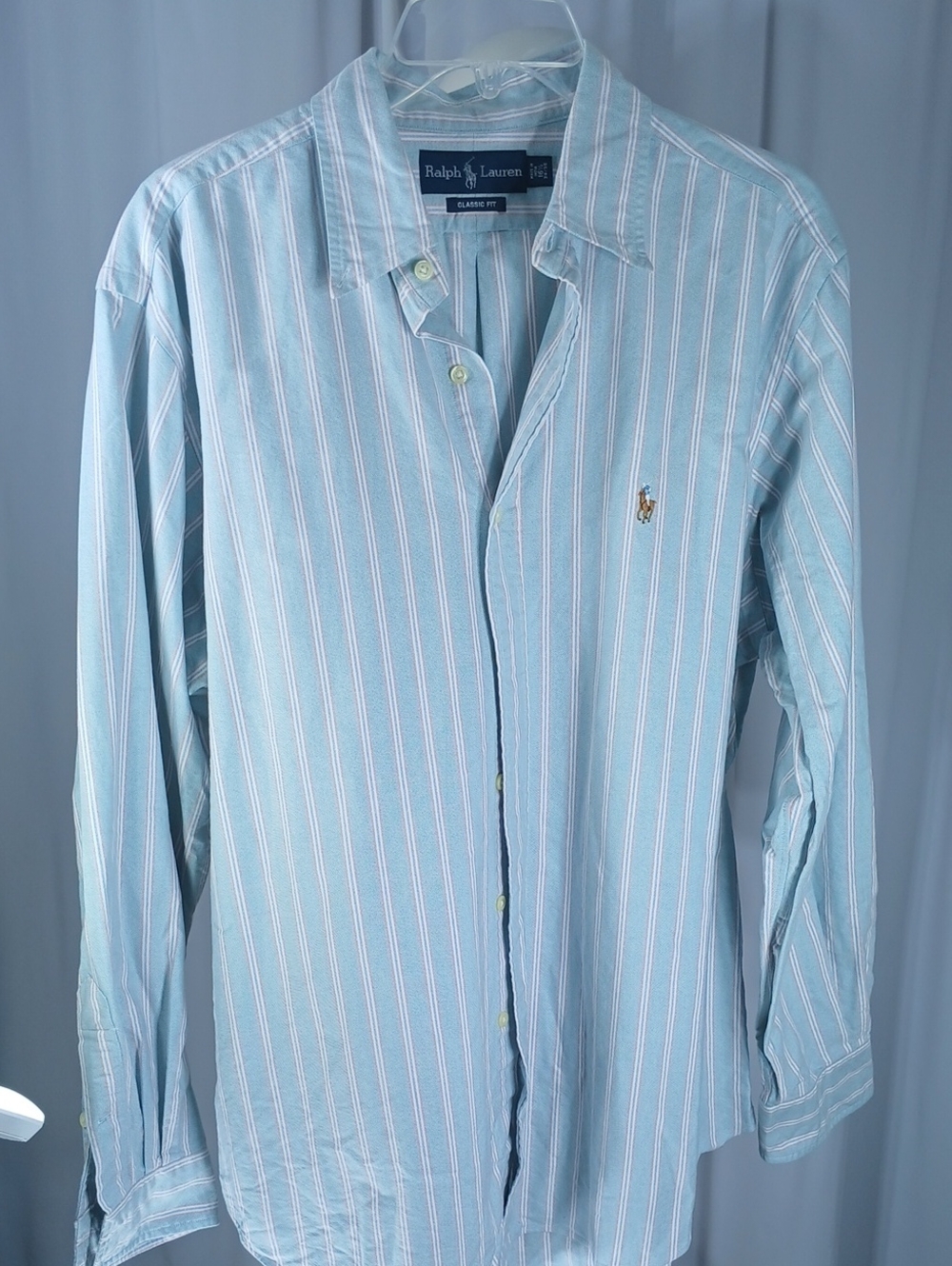 Ralph Lauren Light green mens blue and red Striped Button-Down Shirt